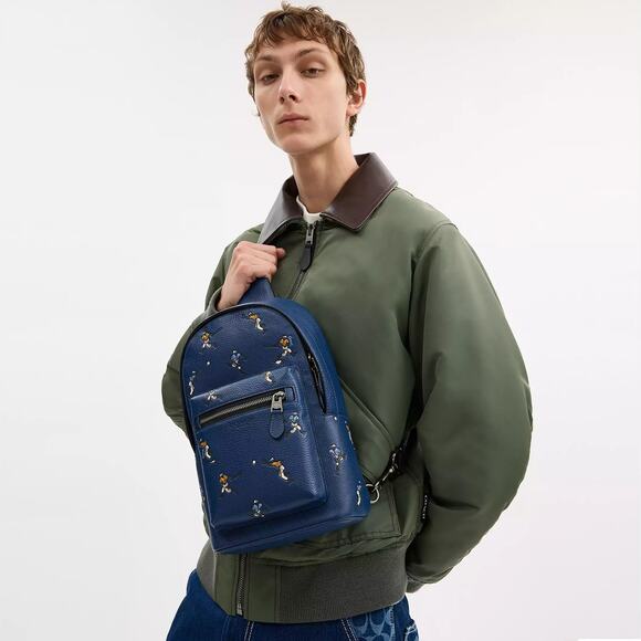 NWT ❤️ Coach West Pack With Baseball Print - Picture 4 of 7